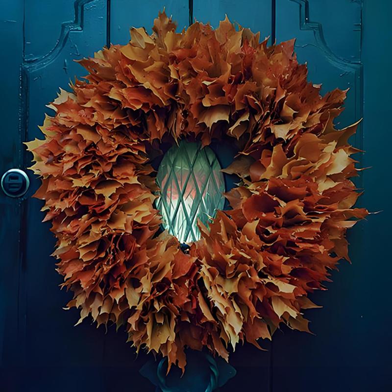 Brown Magnolia Leaf Garland, Artificial Magnolia Leaf Garland Realistic, Autumn Magnolias Leaf Artificial Garlands