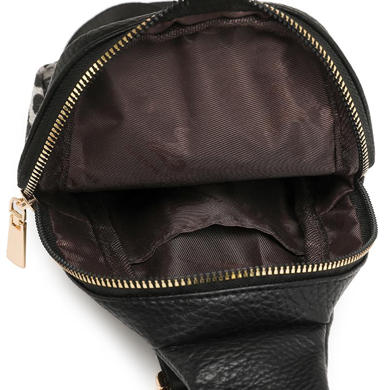 Τσάντα Στήθους με Λεοπάρ Μοτίβο Γυναικεία Τσάντα Χιαστί Χρωματική Αντίθεση Ώμου Κινητού Τηλεφώνου Μικρή Τσάντα