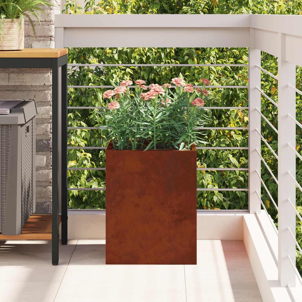 Garden Planter Weatherproof Steel 32 X 32 X 40 Cm