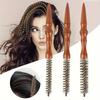 Boar Bristle Wooden Hair Rollers Solid Wood Handle Salon Styling Tool  Blow Drying