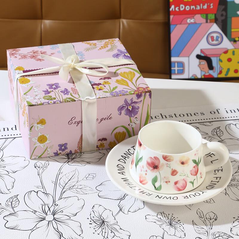 Mixiqi French Elegance Coffee Mug and Saucer Set