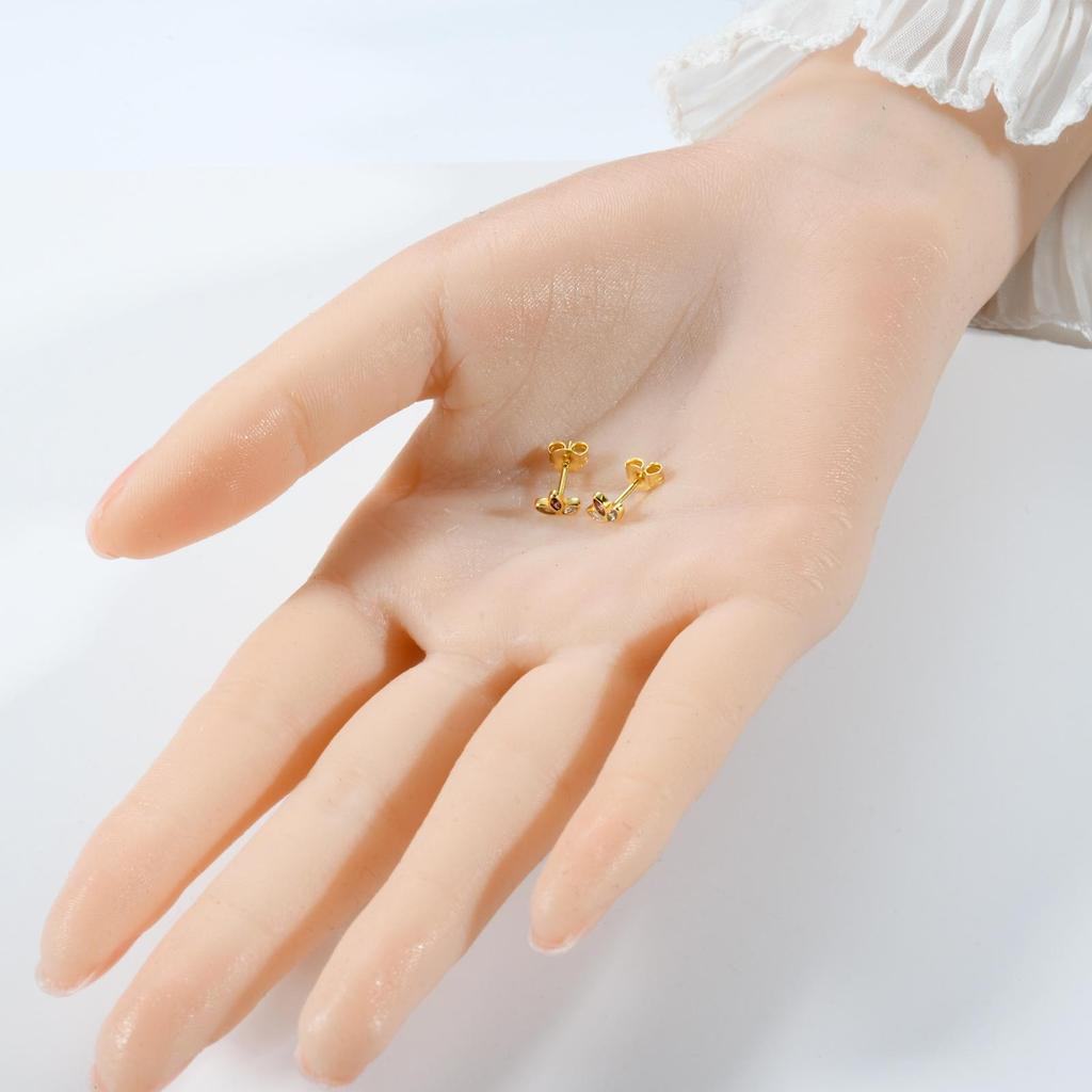 ANDYWEN 100% 925 Sterling Silber Regenbogen CZ Piercing Ohrstecker Blume Luxus Edlen Schmuck Geschenk