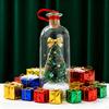 Christmas Tree Message In A Bottle Recordable Voice Message Bottle Ornament with Playback Cork Greeting Glass Bottle with Snowy Scene Keepsake Gift