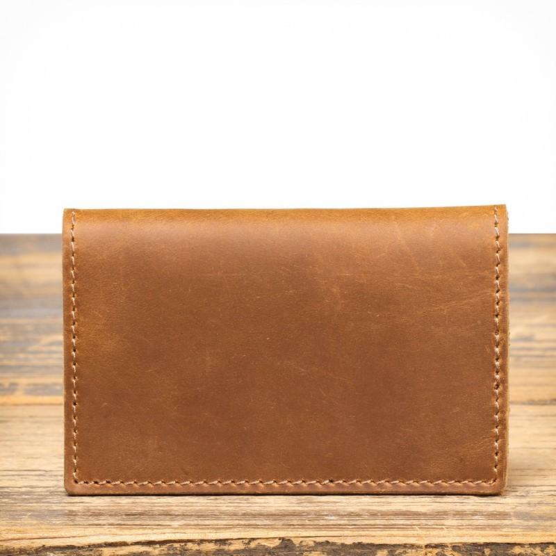 Retro Rindsleder Geldbörse Herren Crazy Horse Leder Kurzformat Obermaterial US Dollar
