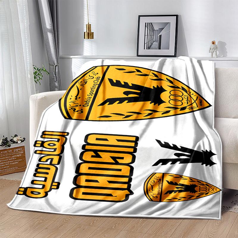 Qadsia Sporting Club Flannel Blanket Soft All-Season Throw, Design for Camping, Car Travel, Hiking Sofa, Bed, Office Perfect Gift for Parties