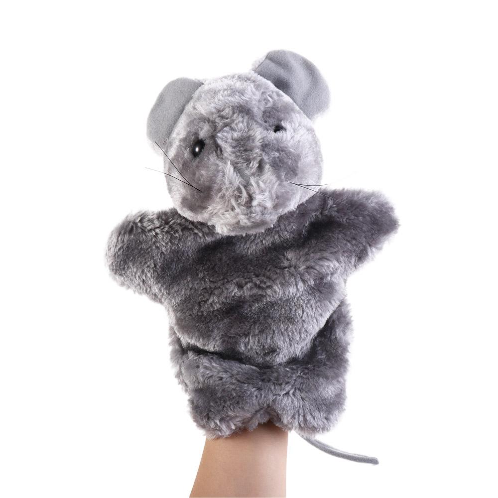 

Puppet Pillow Finger Puppet Glove Stuffed Puppet Mouse Hand Puppet Animal Mouse Puppet Hand сірий