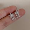 2026 New European and American Star Shaped Zircon Popular Shining Sweet Earstuds Light Luxury Style High Fashion Zircon