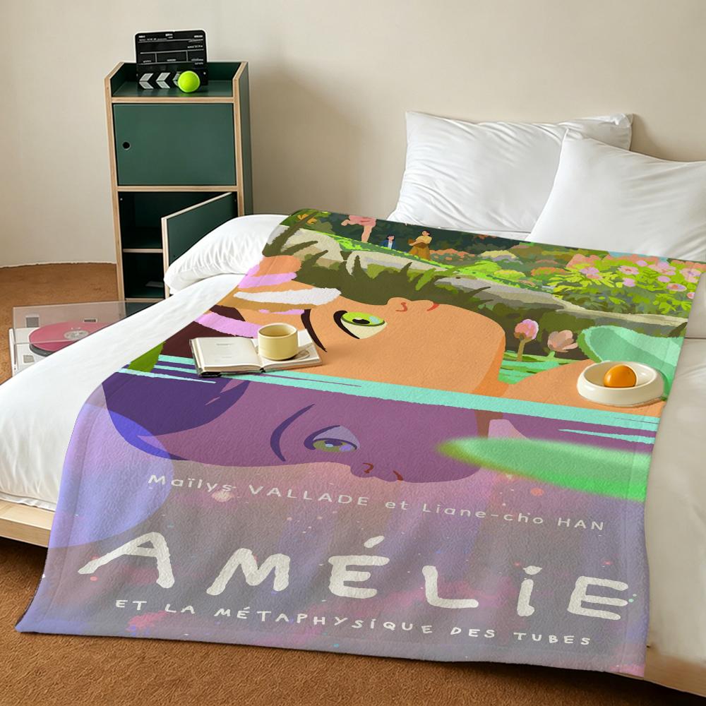 Anime L-Little Amelie Throw Blankets Soft Warm Flannel Blanket Bedding For Bed Living Room Home Sofa
