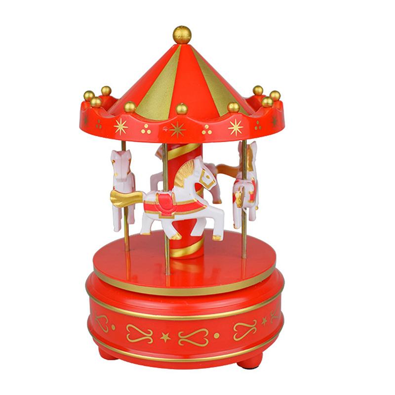 Carillon a giostra, decorazione per torta, regalo di compleanno per bambini, giocattoli, ornamento romantico per il desktop, decorazioni natalizie per la casa
