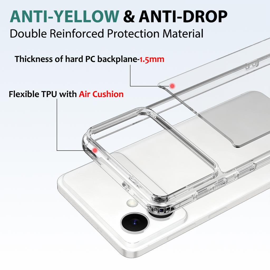 For Samsung Galaxy S26 Edge Clear Phone Case TPU+Acrylic Shockproof Phone Back Cover