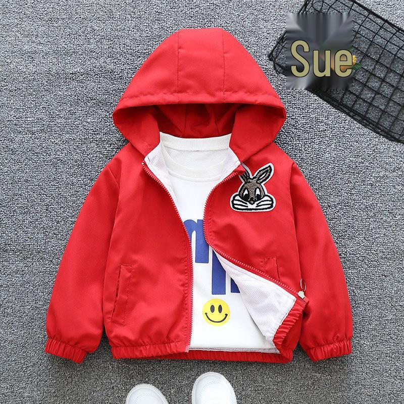 2025 Kids' Hooded Jacket: Girls' & Boys' Trendy Korean-Style Spring & Autumn Trench Coat