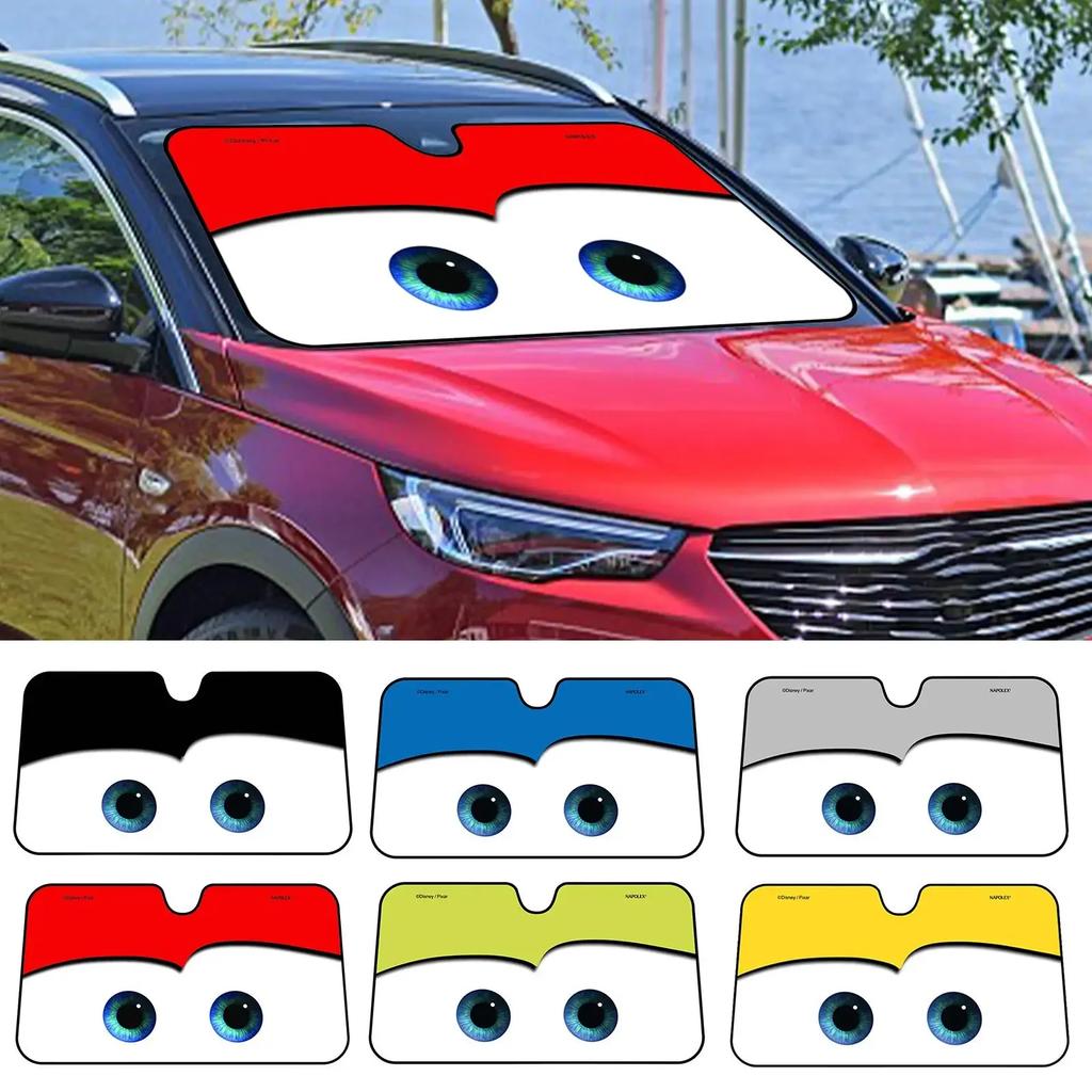 130x70 Cartoon Car Solar Protection Heated Windshield Sunshade Car Window Windscreen Cover Sun Shade Auto Sun Visor