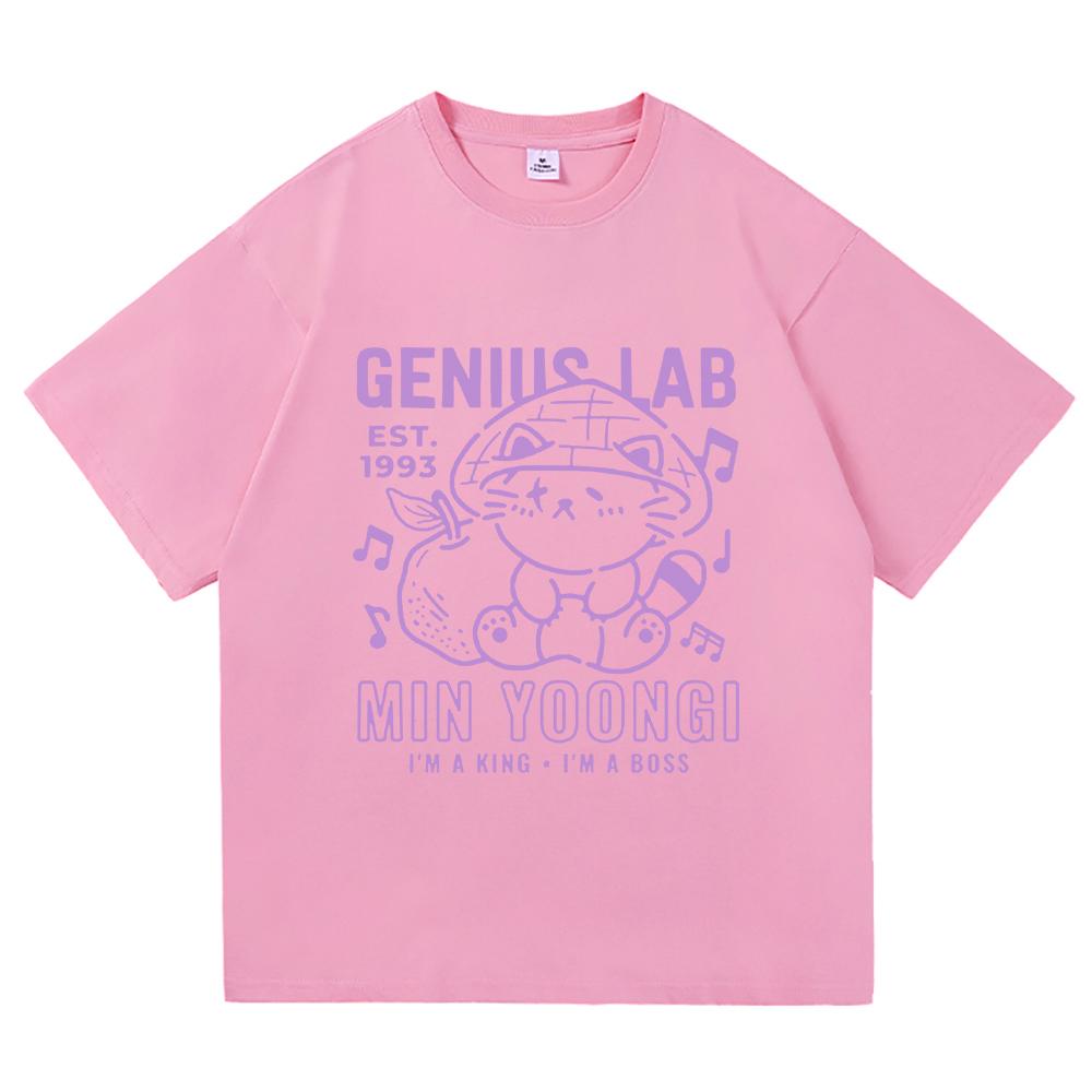 Die Erde ist flach Wusstest du das nicht Unisex T-Shirt Min Yoong Katze Harajuku Sommer Lässig Kurzärmelig Unisex Kleidung Oberteile