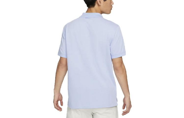 Nike Polo Shirts Men's Light Sea Blue Polo Collar Moderate Straight Fit CJ4457-548