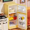 Robotime Rolife 3D Puzzle Super Store Happy Meals Kitchen Plastic DIY Miniature House Kit Miniature Dollhouse Playset with LED