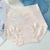 High Waist Solid Color Antibacterial Seamless Tummy Control Large Size Women Underwear