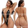 European and American style sexy and romantic lingerie, deep V-neck and backless lace-up jumpsuit for export 7001