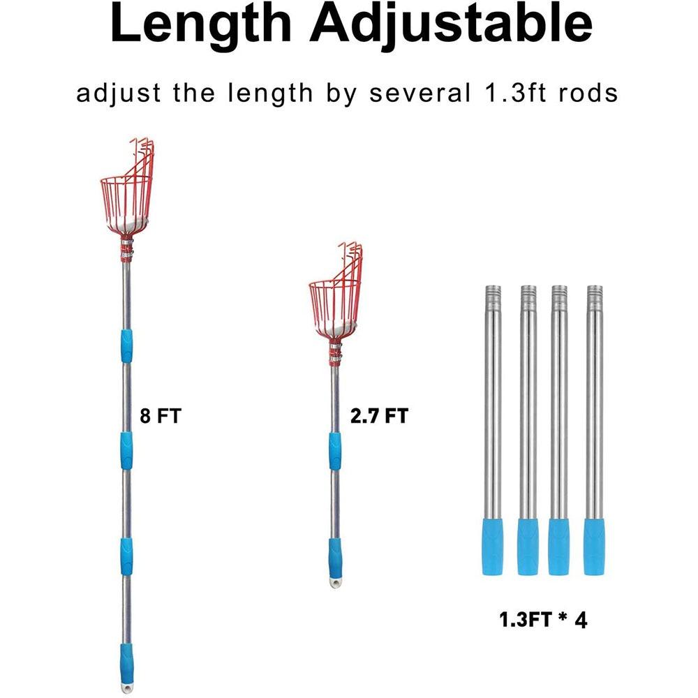 260Cm Fruit Picker, Adjustable Depth Basket, Convenient Fruit Picker, Picker Basket, Garden Tool For Picking Apples