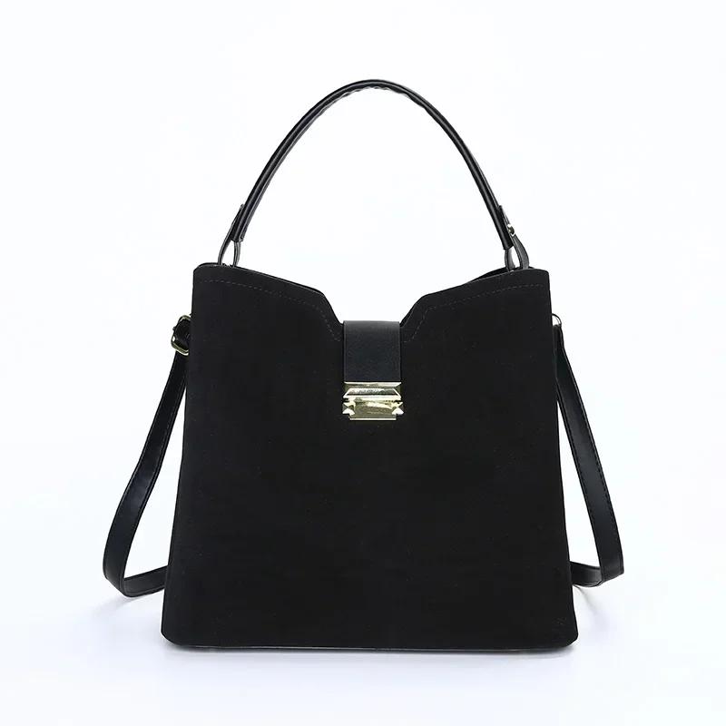 

Однотонная женская сумка-ведро через плечо, универсальная, роскошная, дизайнерская, повседневная, из искусственной кожи, сумка-мессенджер через плечо