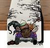 Linen Halloween Table Runner Pumpkin Spider Web Skull Dining Table Decoration Scary Table Cover For Halloween Dinner Party Decor