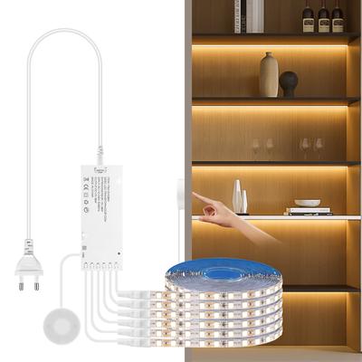 Doppio Strato di Rame FPCB 12V HA CONDOTTO LA Luce di Striscia 2835 120LED/M Nastro Penetrabile Tocco di Legno Dimmer FAI DA TE Scaffale Armadio illuminazione dell'armadio