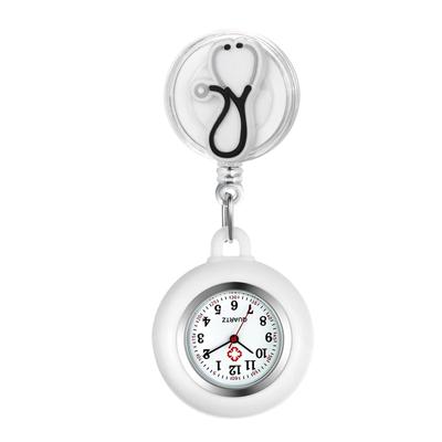 Krankenschwester Clip-Uhr, Silikon: Süße, umklappbare Analog-Uhr mit Sekundenzeiger, dehnbar, perfekt für Betreuer, Krankenschwestern und Pflegepersonal.