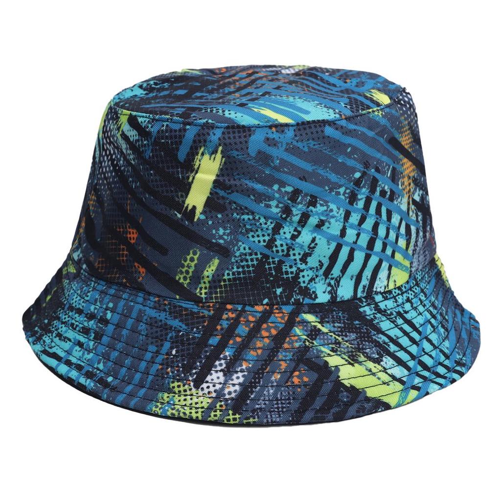 Unisex Double-Sided Bucket Hat - Spring/Summer Sun Protection, Colorful Tie-Dye Hip Hop Style