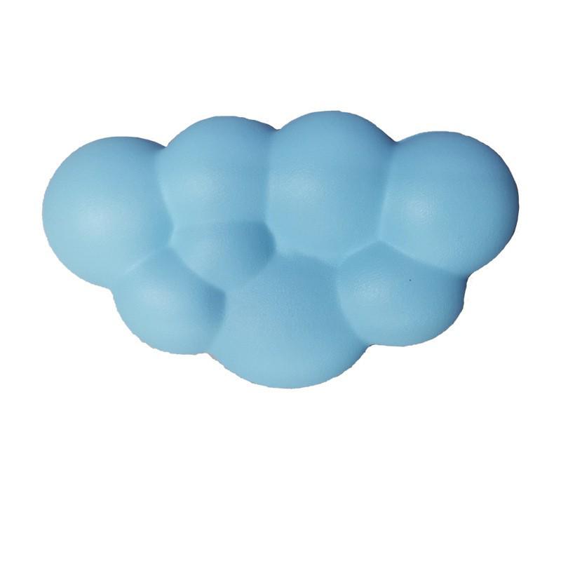 Cloud Leather Mouse Pad & Memory Foam Wrist Rest - Non-Slip Silicone Keyboard Support