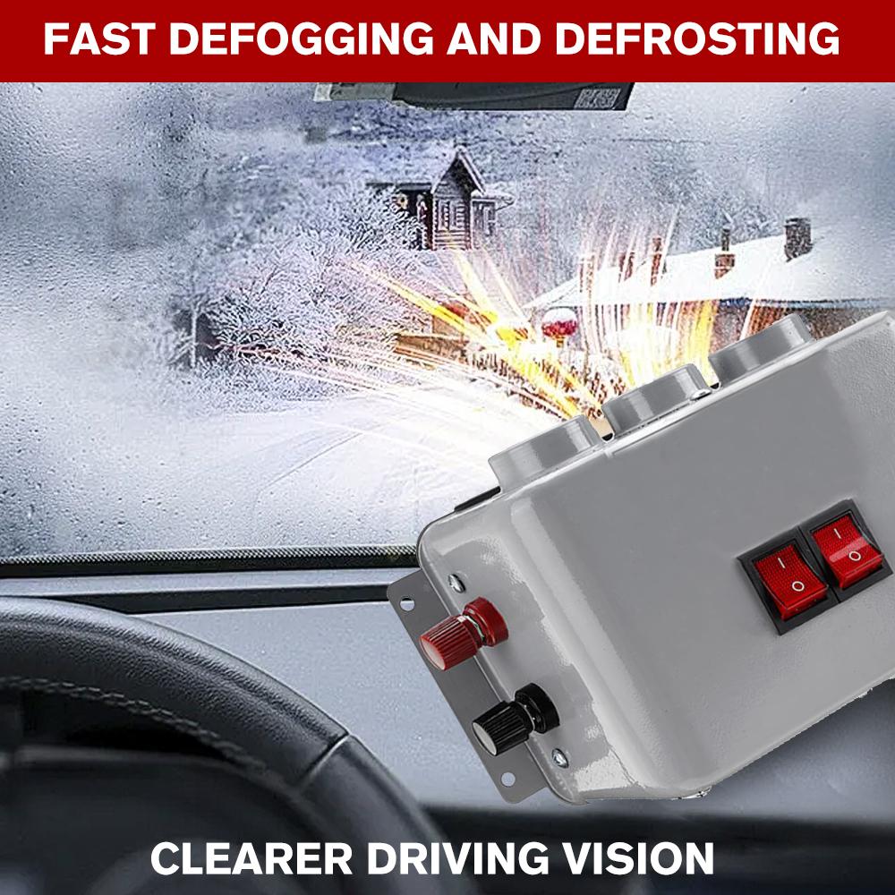 

12V Compact Car Heater 3 Hole 800W Winter Fast Heating Warmer Frost Removing Low Noise for Trailer Camper Van Boat United States