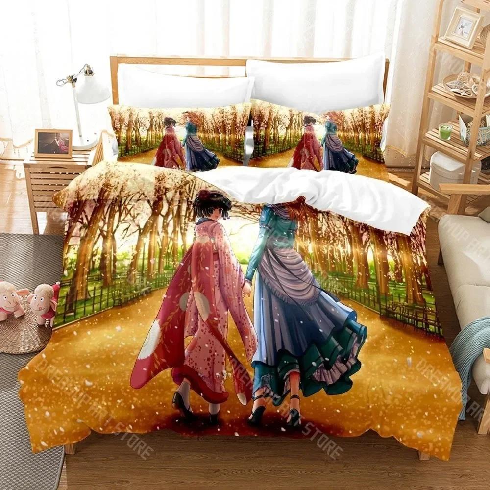 3D Anime Croisee In A Foreign Labyrinth Bedding Set Single Twin Full Queen King Size Bed Set Adult Kid Bedroom Duvetcover Sets