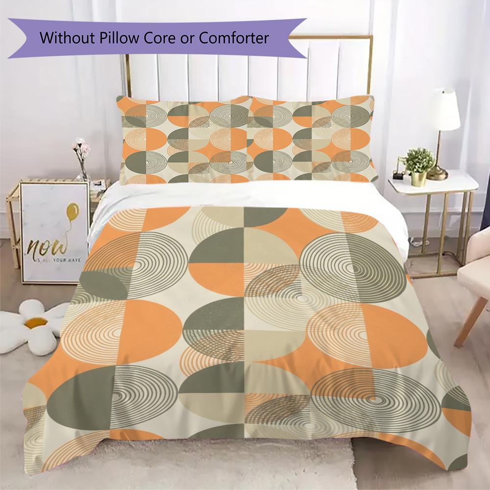 Simple Geometry Pattern Bedding uilt Set uilt Cover Pillowcase Home Decoration Birthday Gift (1 * duvet cover + 2 * pillowcase without core)19