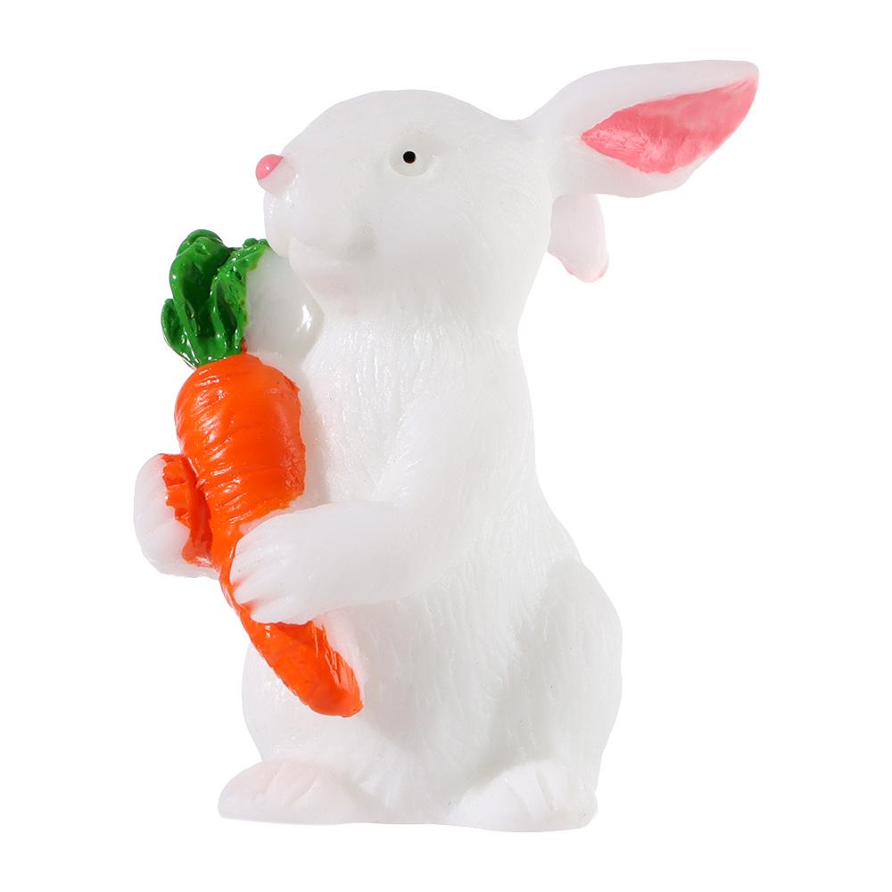 Cute Dollhouse Ornament Easter Decoration Fairy Garden Resin Bunny Statue Miniature Rabbit Figurine Micro Landscape