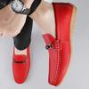 Fashion 2025 New Fashion Men Korean Style Soft Leather Slip-on Business Loafers Shoes Man Casual Lazy  Boat Shoes Comfort Driving Shoes