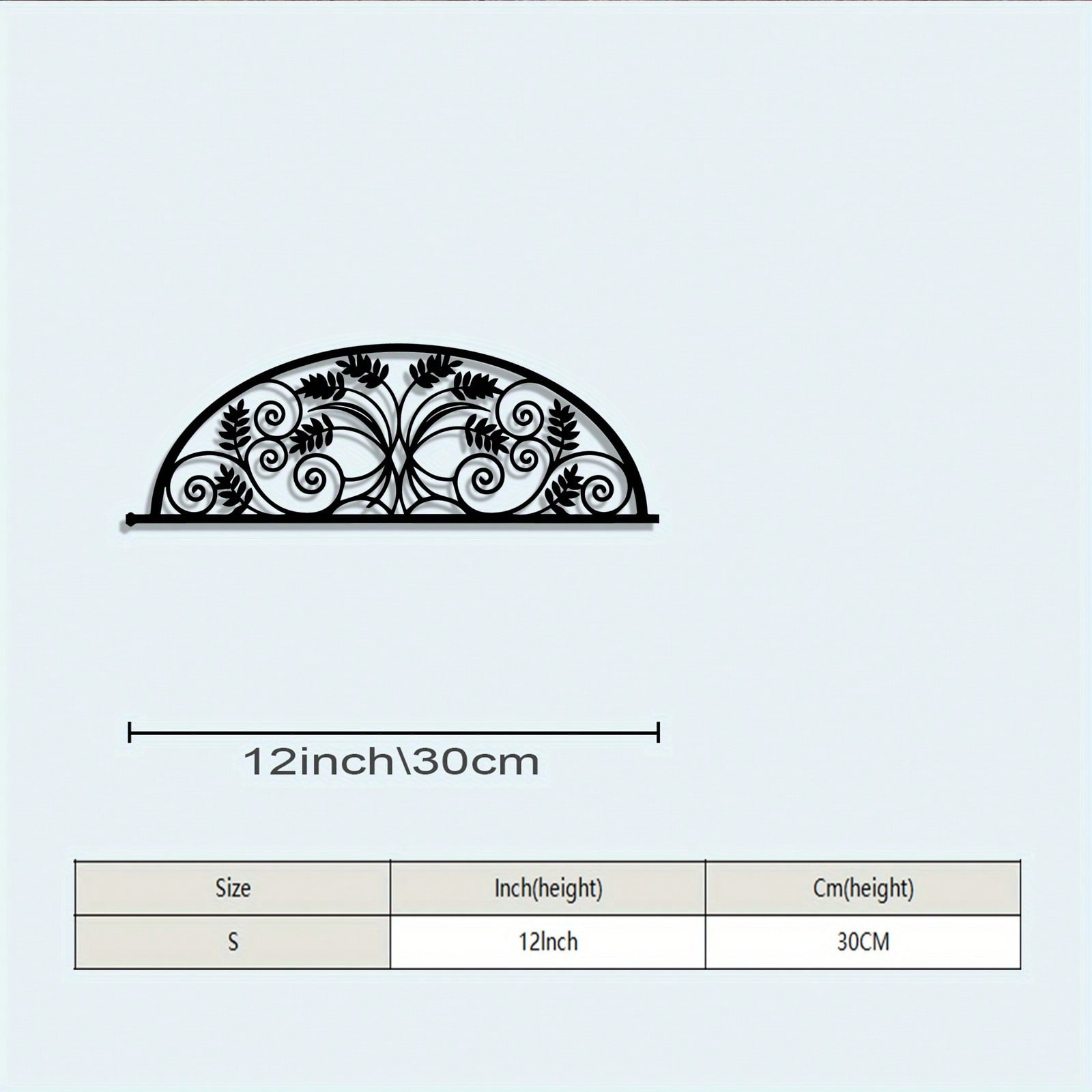 

Vintage Floral Iron Headboard Wall Art Black Powder Coated Farmhouse Bedroom Decor разноцветный