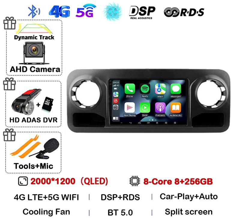 Android 14 Auto Carplay For Benz Sprinter 2018 2019 2020 2021 2022 Car Radio Multimedia Video Player Stereo GPS 4G WIFI Audio BT