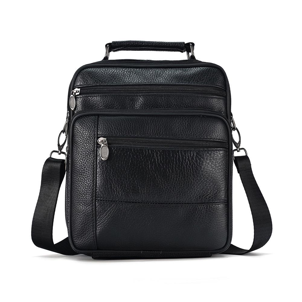 Herren Echtleder Vertikale Umhängetasche - Multifunktionale High-End Schultertasche für den lässigen Pendelverkehr