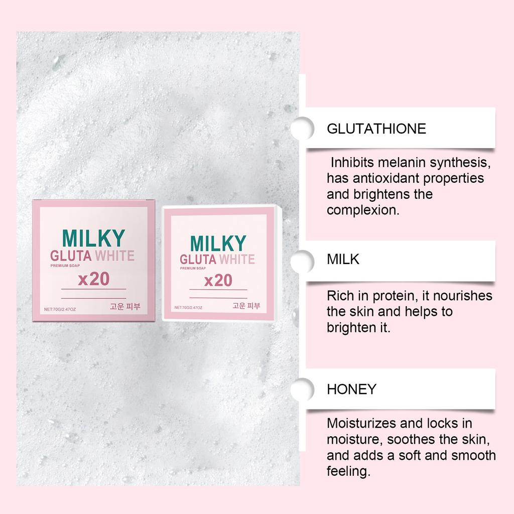 Milk Whitening And Moisturizing Soap  Skin Cleansing Is Suitable For Everyone 70g