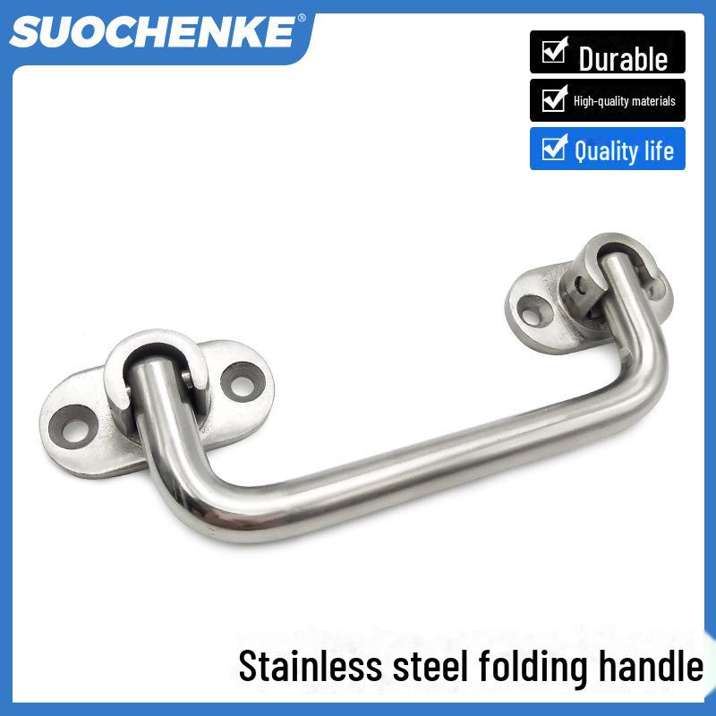 304 Stainless Steel Heavy-Duty Folding Handle for Industrial Equipment