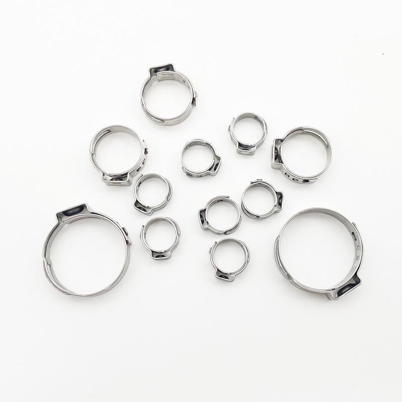 Braçadeira de Mangueira Ajustável de Aço Inoxidável 304 com Orelha Única - À Prova de Ferrugem, Resistente à Corrosão, Forte Estilo Oetti.