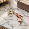 Yousheng Keychain Pendant Sparkling Rhinestones High Heels Charm Key Chain with Lobster Clasp Electroplated Key Holder Bag
