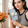 Cute Egg Skull Pattern Purse Fashion Women Casual Long Wallet Forever Style Portable Multi Slot Card Holder Daily Use Clutch