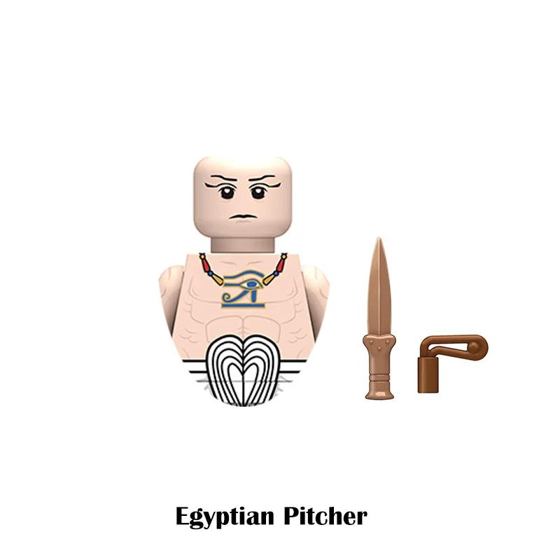 Kids Toys Ancient Egyptian Soldiers Tribal Warriors Cartoon Figures Model Building Blocks Childrens Birthday Gifts