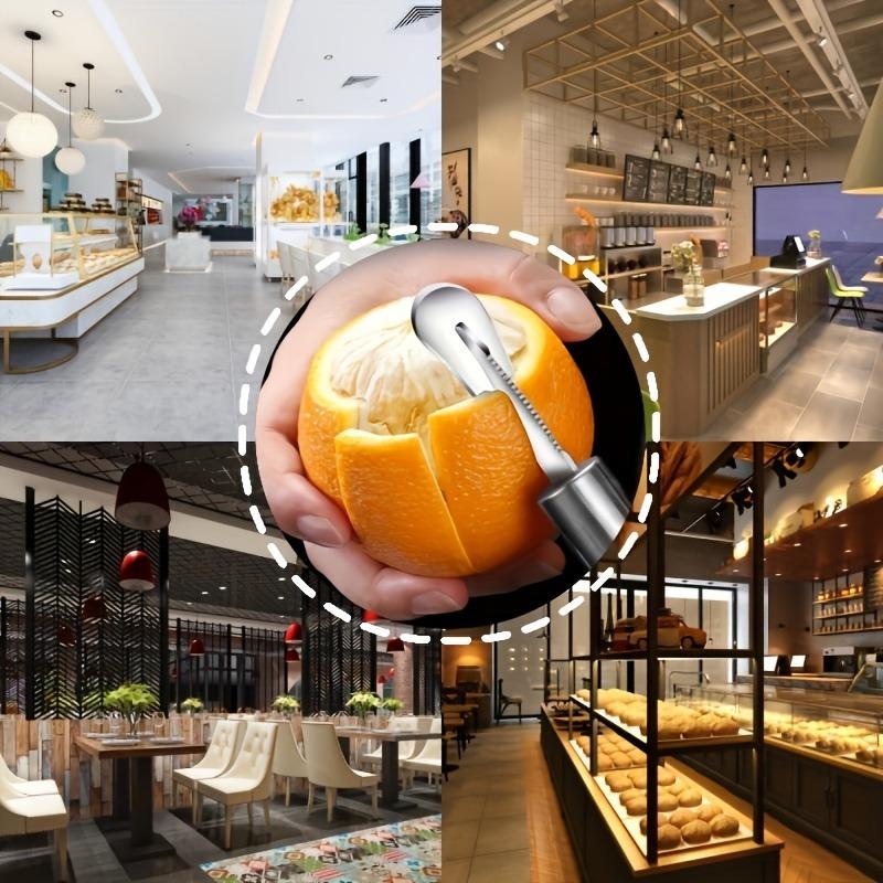 Edelstahl Orangen- und Zitronenschäler mit ergonomischem gebogenem Griff - Serie 300 Lebensmittelgeeignetes Küchenwerkzeug für Obst, Gemüse