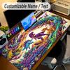 Dinosaur Theme Personalized Mouse Pad Custom Name Text Non Slip Desk Pad For Laptop Office Desktop