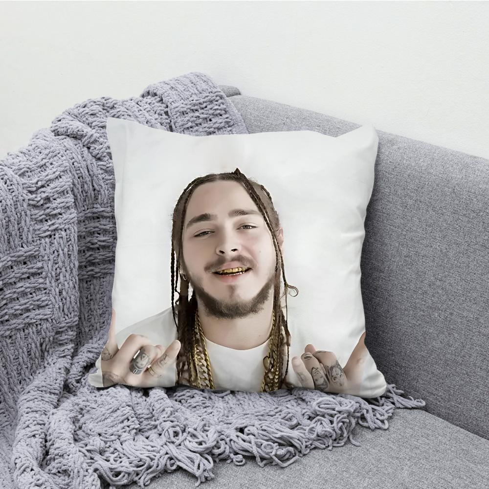 Singer P-Post Malone Rapper Pillow Case Soft Cushion Cases for Farmhouse Sofa Decor Home Decorations and Protector Pillow Case