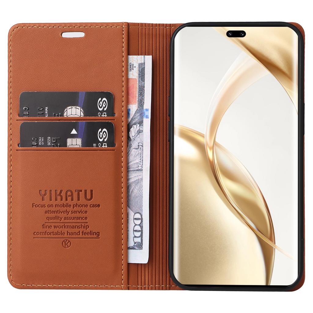 YIKATU YK-001 For Honor 200 Pro 5G PU Leather Wallet Stand Case Anti-Drop Cell Phone Cover