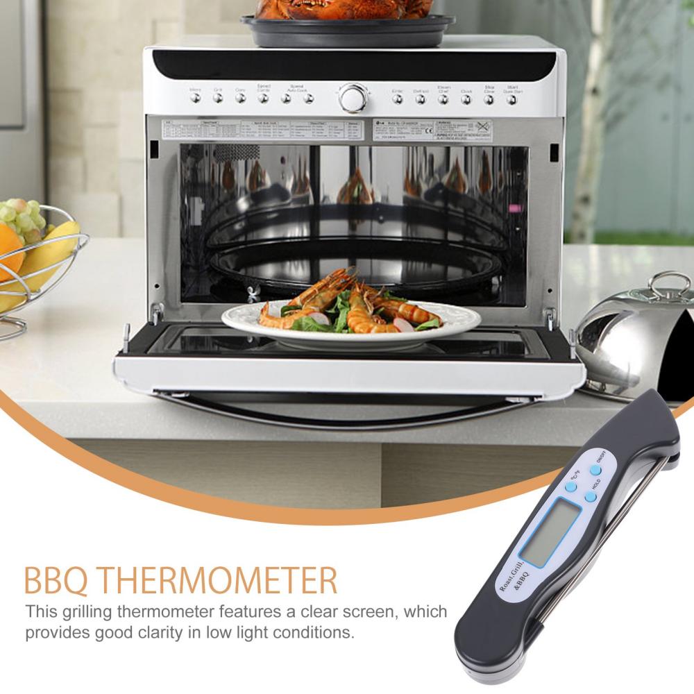 Food Thermometer Digital Food Cooking BBQ Meat Fork Barbecue Probe Wireless Meat Foldable Thermometer
