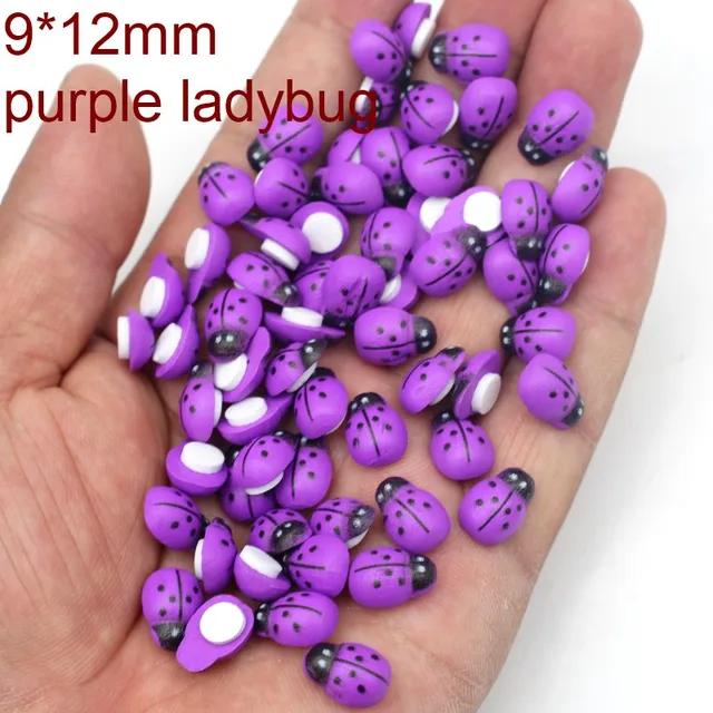 New MINI Wood Bee Ladybug Colorful with Glue Home Refrigerator Wall Decoration DIY Handmade Child Gift Party Accessories 50/100p