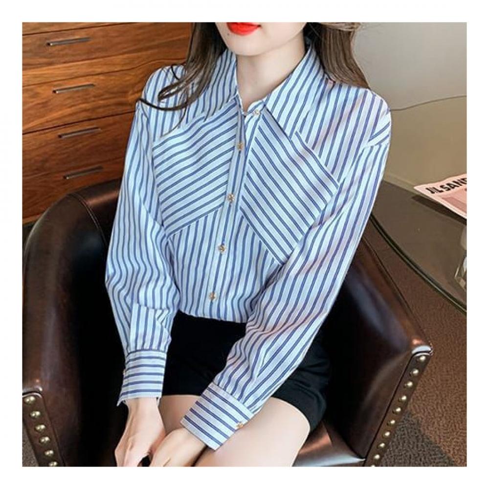 Navava Men S caSual Stripe Long Sleeve Shirt Nb2021