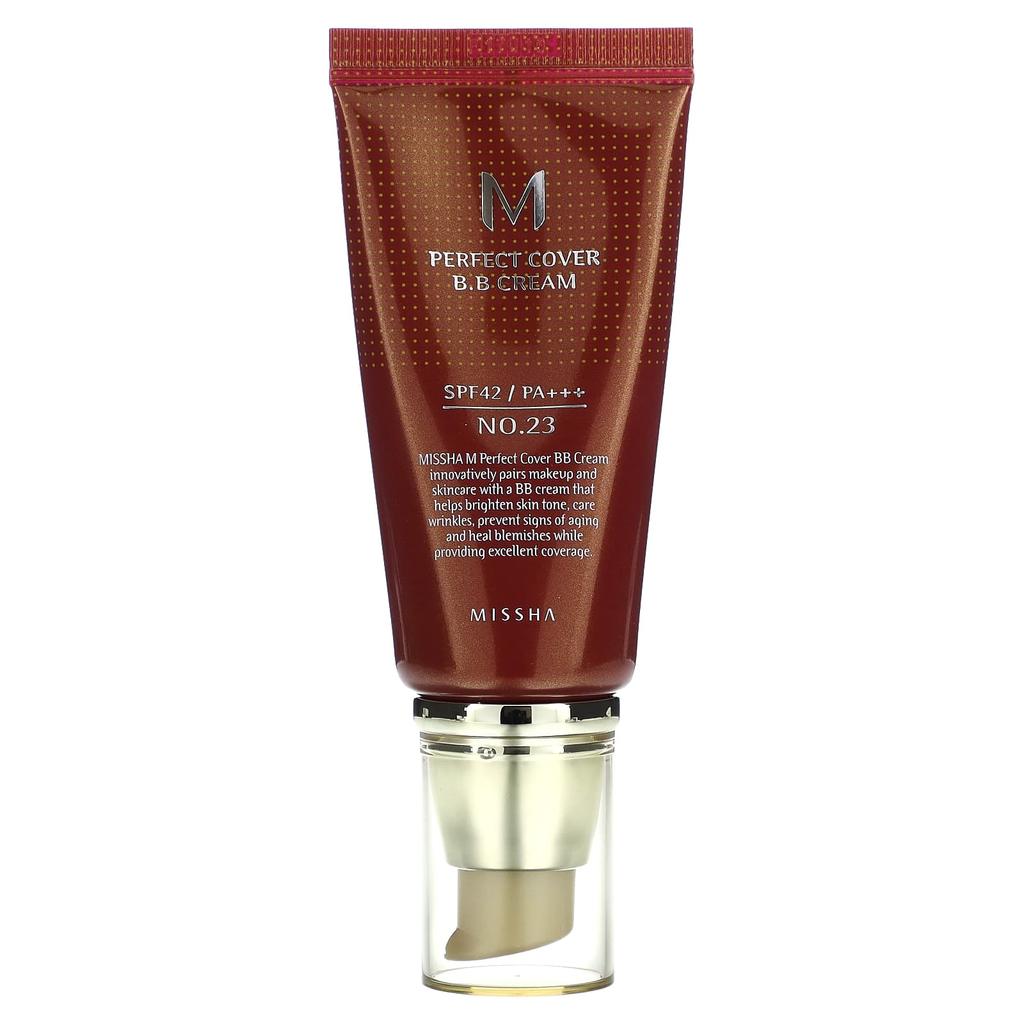 MISSHA M Perfect Cover B.B Cream, SPF 42 PA+++, No. 23 Natural Beige, 50ml (1.7oz)